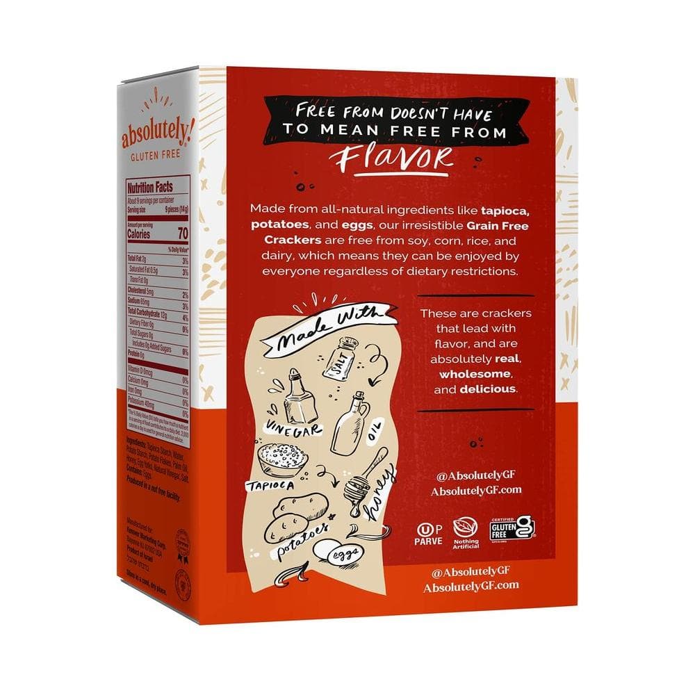 Absolutely Gluten Free Original Crackers 44 Ounce Pack of 3 - Whlsome - Snacks