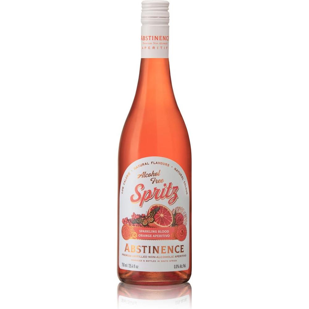 Abstinence Spirits Blood Orange Aperitivo Spritz NonAlcoholic ReadytoDrink Spirit 750ml - Whlsome - Cocktail Mixers