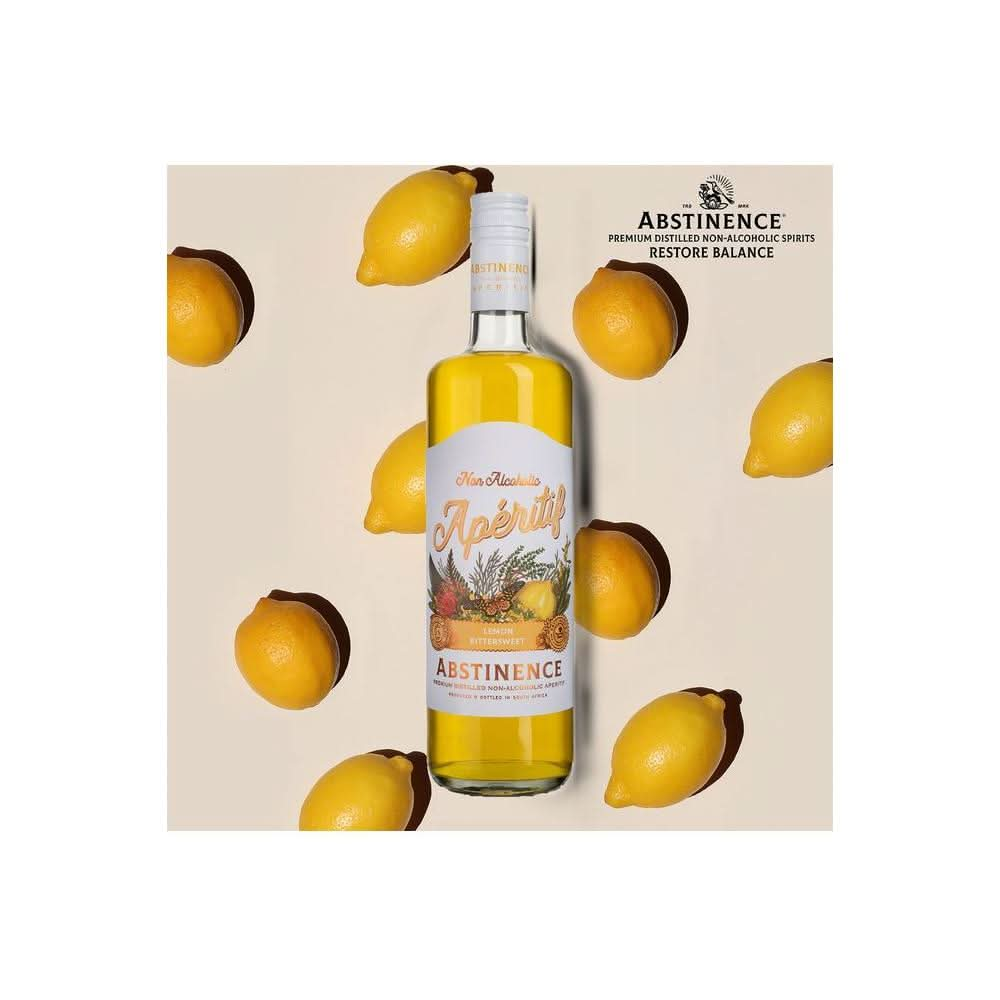 Abstinence Spirits Lemon Aperitif Award Winning NonAlcoholic Spirit 750ml - Whlsome - Drinks &amp; Beverages