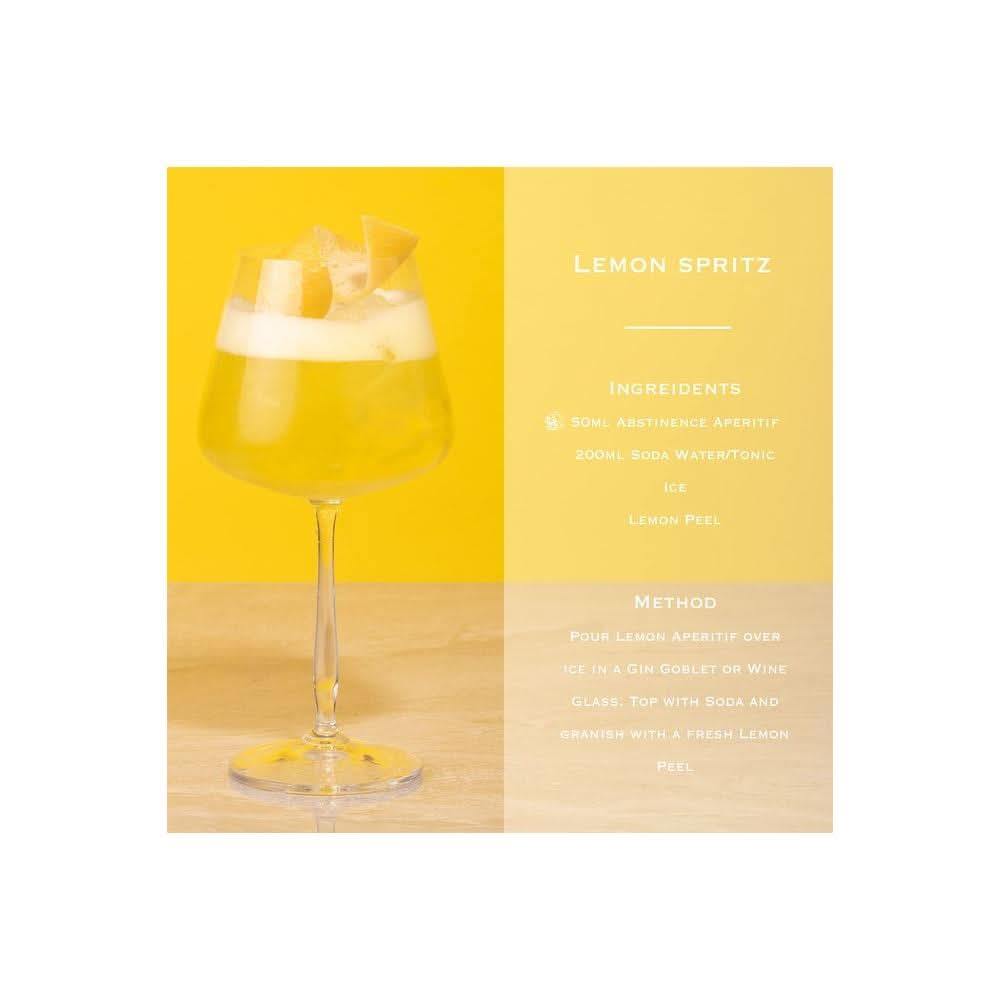 Abstinence Spirits Lemon Aperitif Award Winning NonAlcoholic Spirit 750ml - Whlsome - Drinks & Beverages