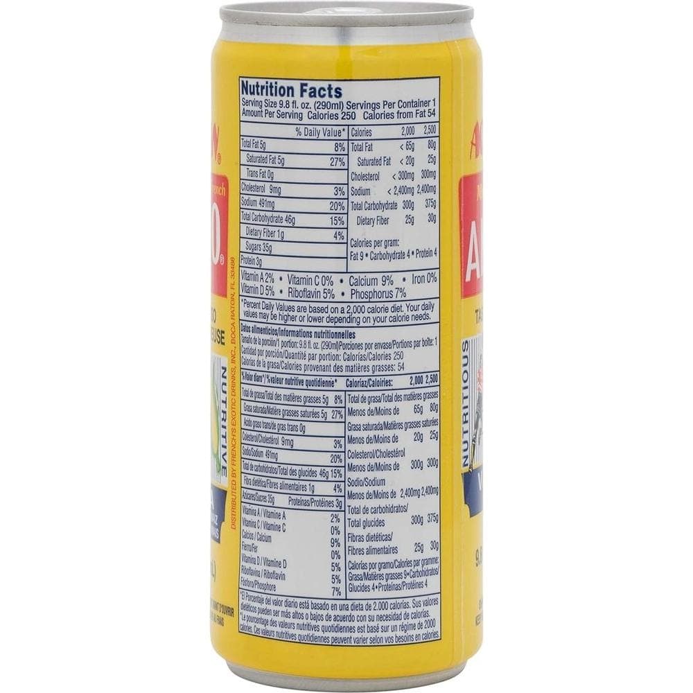 Acassan Mrs. French Ak - 100 Vanilla Corn Drink - 9.8 fl Oz (Pack of 12) - Whlsome - Sports Nutrition