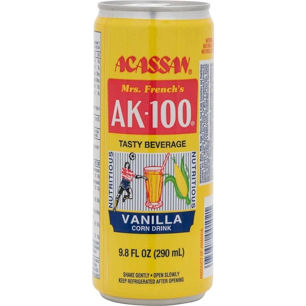 Acassan Mrs. French Ak - 100 Vanilla Corn Drink - 9.8 fl Oz (Pack of 12) - Whlsome - Sports Nutrition