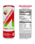 Accelerator Cherry Limeade Energy Drink 12 fl oz can Pack of 12 - Whlsome - Energy Drinks