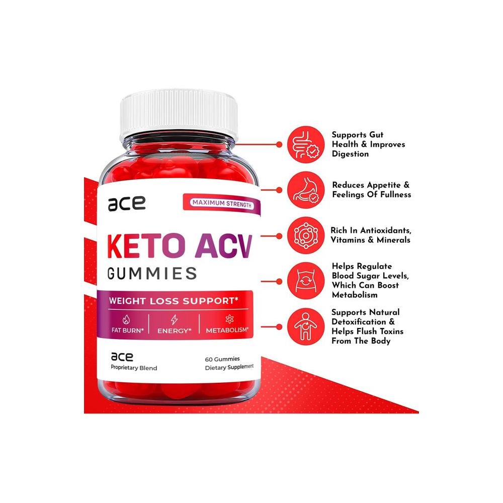 Ace Keto ACV Gummies - Ace Keto ACV Gummies Advanced , Ace Keto ACV Gummies with Apple Cider Vinegar - Vegan, Non GMO - Advanced Formula Keto Supplement (60 Gummies) - Whlsome - Detox &amp; Cleanse