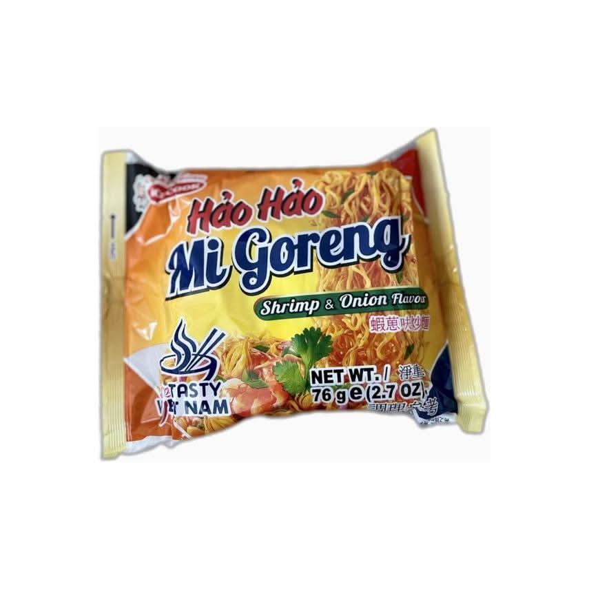 Acecook Hao Hao Mi Goreng Mi Xao Tom Hanh Instant Noodle Shrimp Onion Flavoured 76g 15 Pack - Whlsome - Noodles