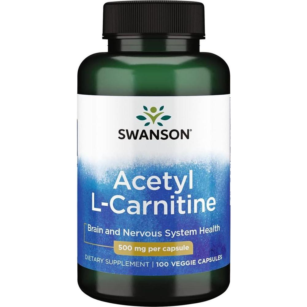 Acetyl L - Carnitine 500 mg 100 Caps by Swanson Premium - Whlsome - Vitamins & Supplements