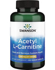 Acetyl L - Carnitine 500 mg 100 Caps by Swanson Premium - Whlsome - Vitamins & Supplements