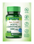 Acetyl L - Carnitine HCL | 1000mg | 30 Capsules | ALCAR | Non - GMO, Gluten Free Supplement | by Nature's Truth - Whlsome - Vitamins & Supplements