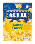 ACT II Butter Lovers Popcorn 275 Oz 6 Ct - Whlsome - Popcorn