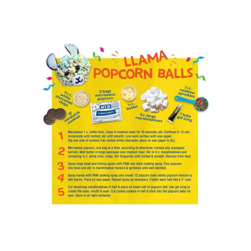 ACT II Llama Party Cotton Candy Flavored Microwave Popcorn 165 Ounce Pack of 6 - Whlsome - Popcorn