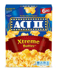 ACT II Xtreme Butter Popcorn 275 Oz 6 Ct - Whlsome - Popcorn