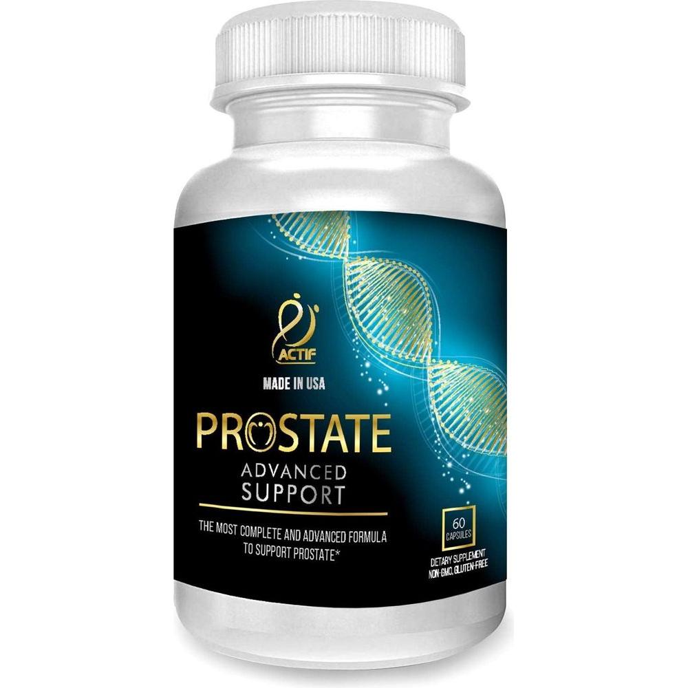 ACTIF Prostate Advanced Support with 20+ Factors, Complete Support for Urinary Health and Prostate - 60 Capsules, Made in USA, Non - GMO - Whlsome - Dietary Fiber