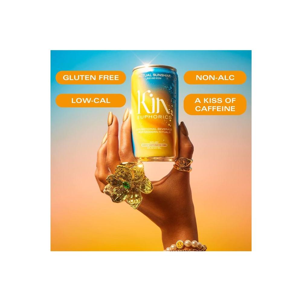 Actual Sunshine by Kin Euphorics - 8 FL Oz, 8PK - Whlsome - Cocktail Mixers