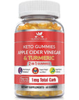 ACV Keto Gummies for Weight Loss - Advanced Weight Loss Formula with Apple Cider Vinegar and Turmeric - Transform to The Lean Life with Virtually Carb - Free & Sugarless Keto Acv Gummies: - 60 Gummies - Whlsome - Detox & Cleanse