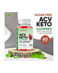 ACV Keto Gummies with Apple Cider Vinegar (with The Mother) - Sugar Free Keto ACV Gummies for Weight Management Cleanse & Detox - Natural Apple Flavor - Non - GMO - Gluten - Free - Vegan - Whlsome - Detox & Cleanse