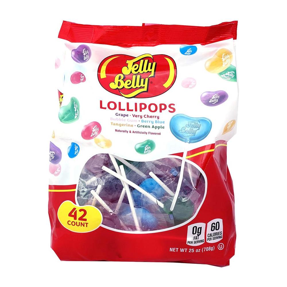 Adams Brooks Jelly Belly Lollipops 42 Count Jelly Belly Candy Classic Jelly Belly Flavors Individually Wrapped Lollipops Kosher Candy - Whlsome - Grocery (Other)