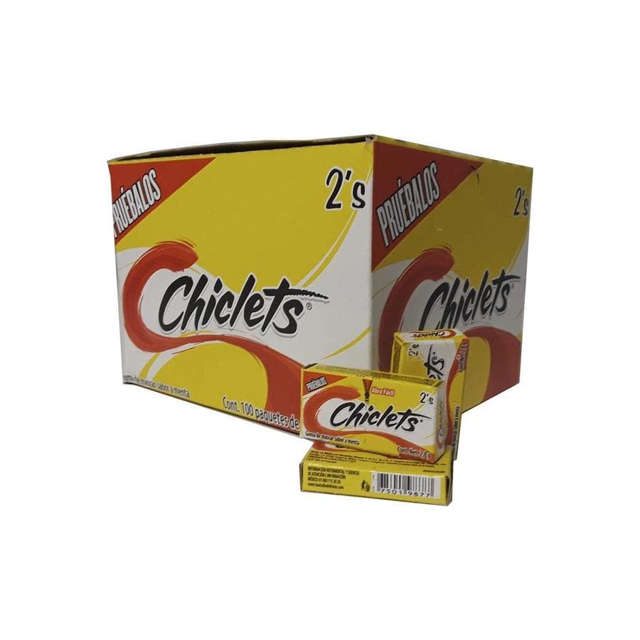 Adams Gum 100 x 2 units Chiclets Pack of 1 - Whlsome - Chewing &amp; Bubble Gum