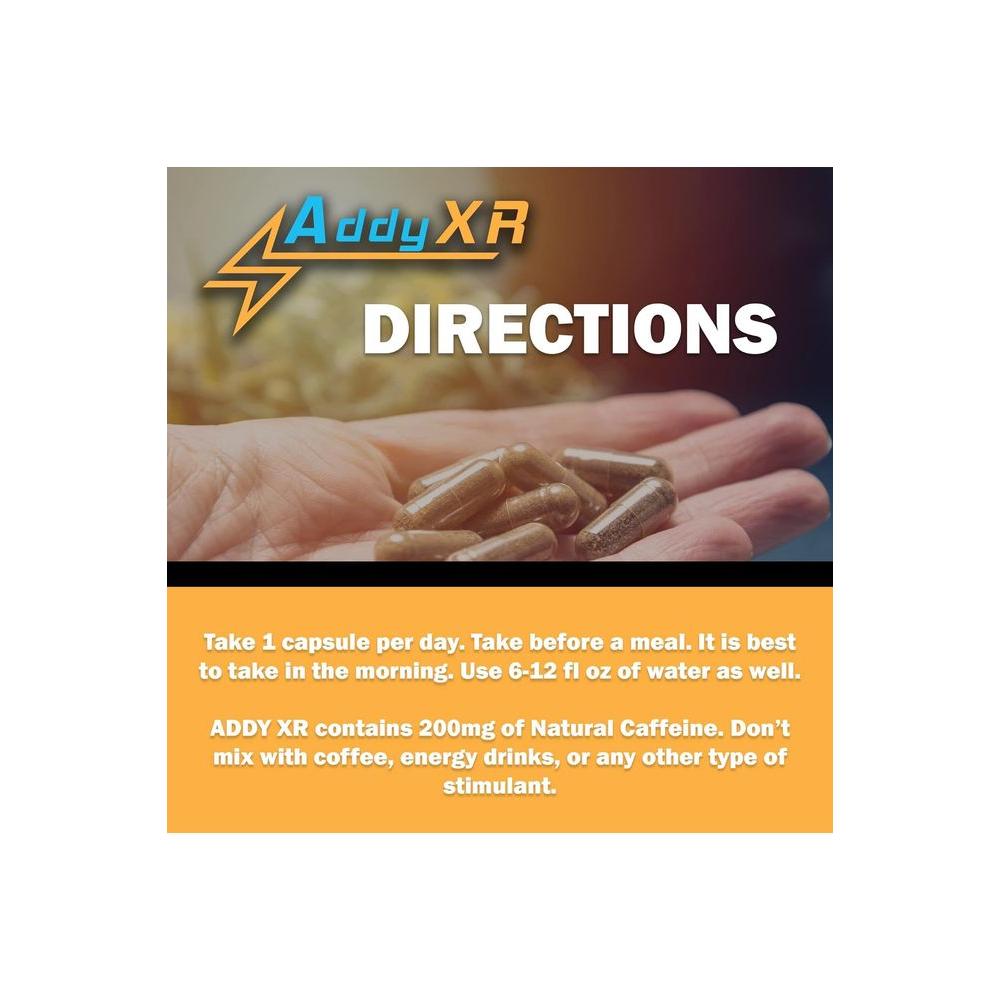 AddyXR - Focus &amp; Energy Supplement - Brain Booster - 60 Capsules - Whlsome - Vitamins &amp; Supplements