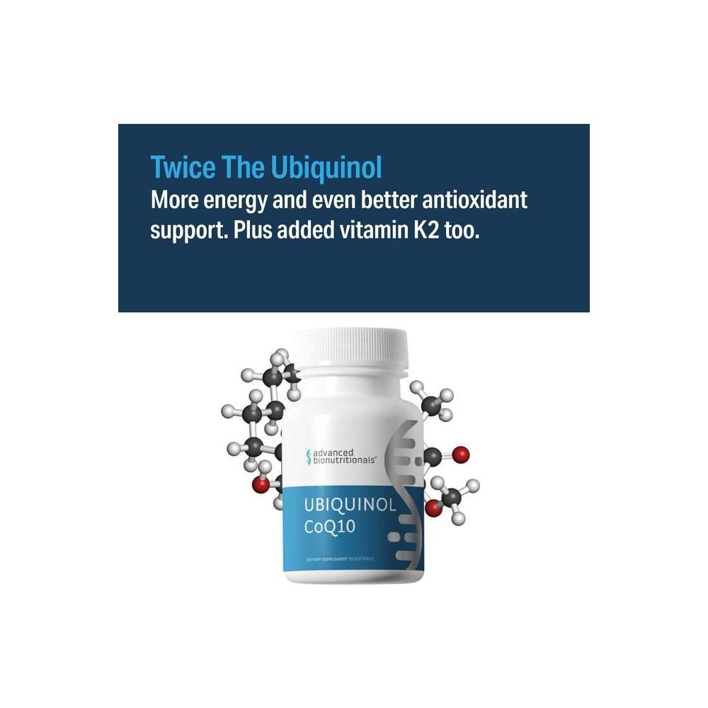 Advanced Bionutritionals Ubiquinol CoQ10, Increased Energy Production, Natural Antioxidant Supplement, Manufactured in The USA, 30 Softgel - Whlsome - Sports Nutrition