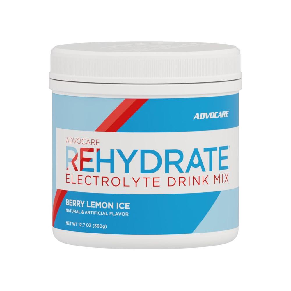 AdvoCare Rehydrate Electrolyte Drink Mix Electrolytes Powder Powder Drink Mix Essential Amino Acids Supplement Powdered Drink Mix for Water Berry Lemon Ice 127 oz - Whlsome - Unsorted