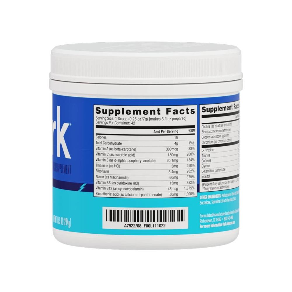 AdvoCare Spark Vitamin &amp; Amino Acid Supplement - Focus &amp; Energy Supplement Mix - Powdered Energy Supplement Mix - Powder Supplement Mix - Amino Acids - Pineapple Coconut - 10.5 oz - Whlsome - Sports Nutrition