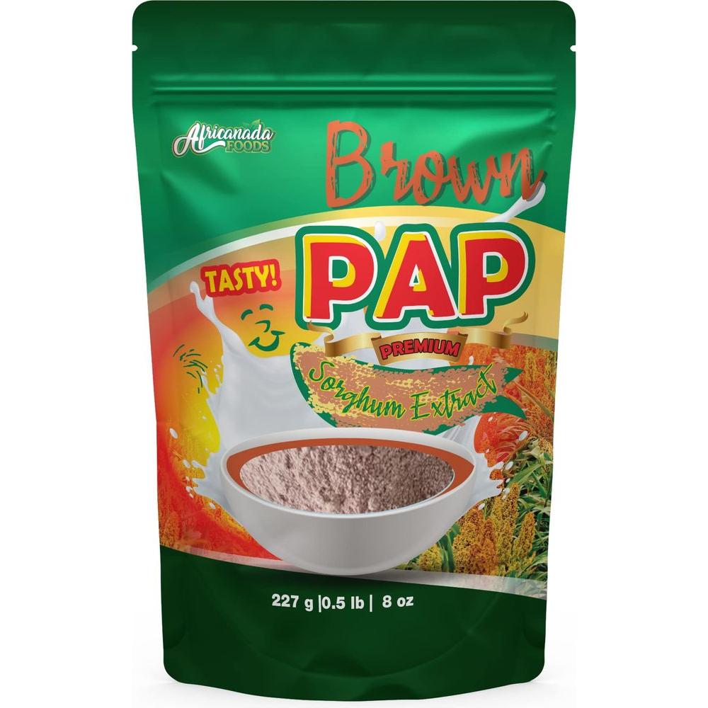 Africanada Brown Pap Powder Ogi Sorghum Extract Powder Authentic Nigerian Flavour 227g - Whlsome - Breakfast Foods