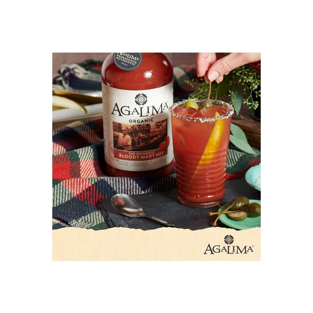 Agalima Authentic Organic Bloody Mary Drink Mix All Natural 1 Liter 338 Fl Oz Glass Bottle Individually Boxed - Whlsome - Sauces &amp; Dips