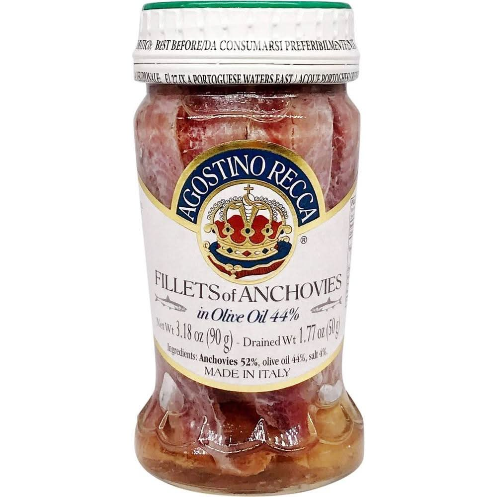 AGOSTINO Anchovies In Jar 335 OZ - Whlsome - Fish Products