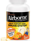 Airborne 1000mg Vitamin C Chewable Tablets with Zinc, Immune Support Supplement with Powerful Antioxidants Vitamins A C & E - (116 count bottle), Citrus Flavor, Gluten - Free - Whlsome - Vitamins & Supplements