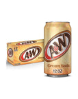 A&W Cream Soda - 12 fl oz cans (Pack of 12) - Whlsome - Drinks & Beverages