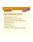 A&W Cream Soda - 12 fl oz cans (Pack of 12) - Whlsome - Drinks & Beverages