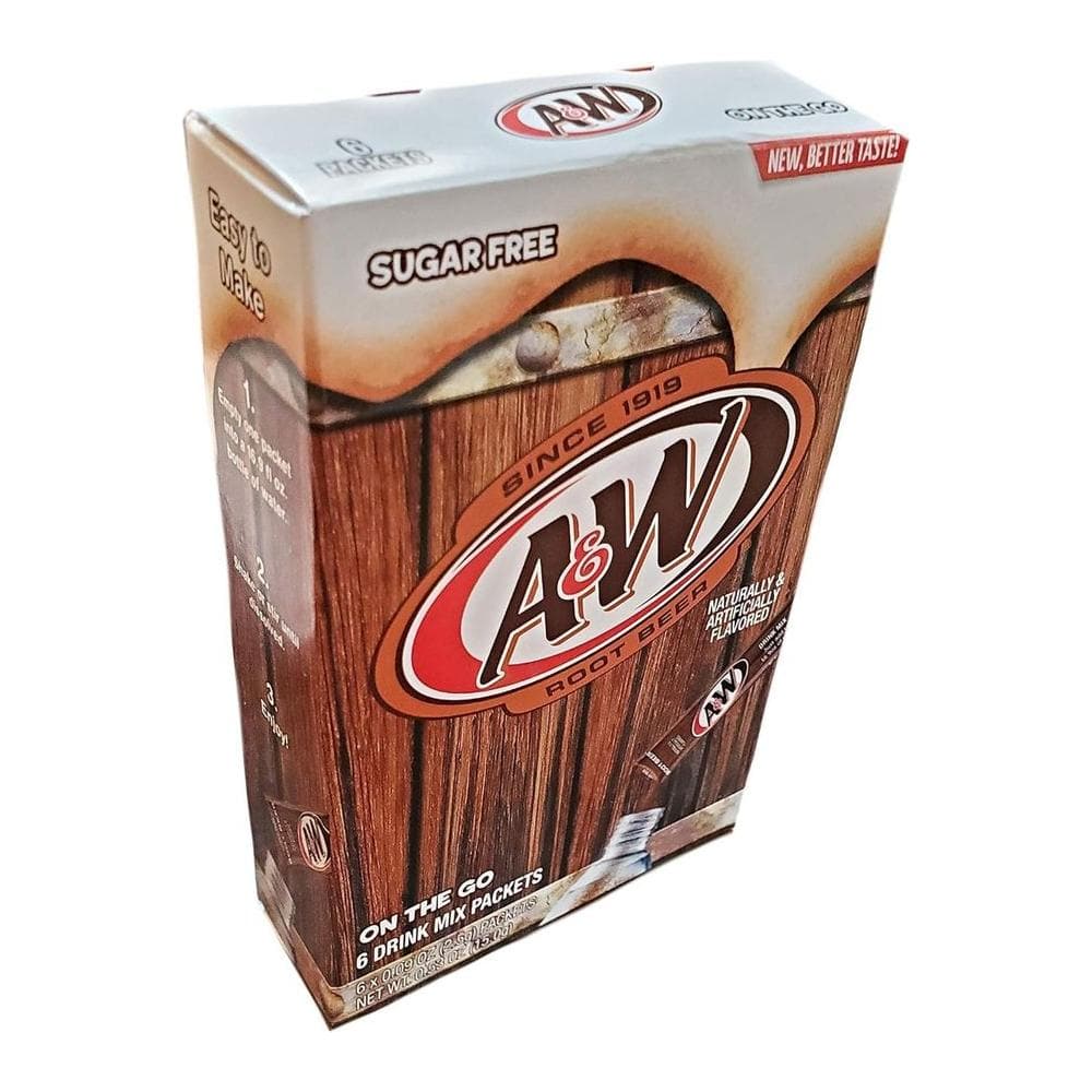 A&amp;W Root Beer Caffeine/Sugar Free Classic On - the - Go Drink - 6 pks - Whlsome - Drinks &amp; Beverages