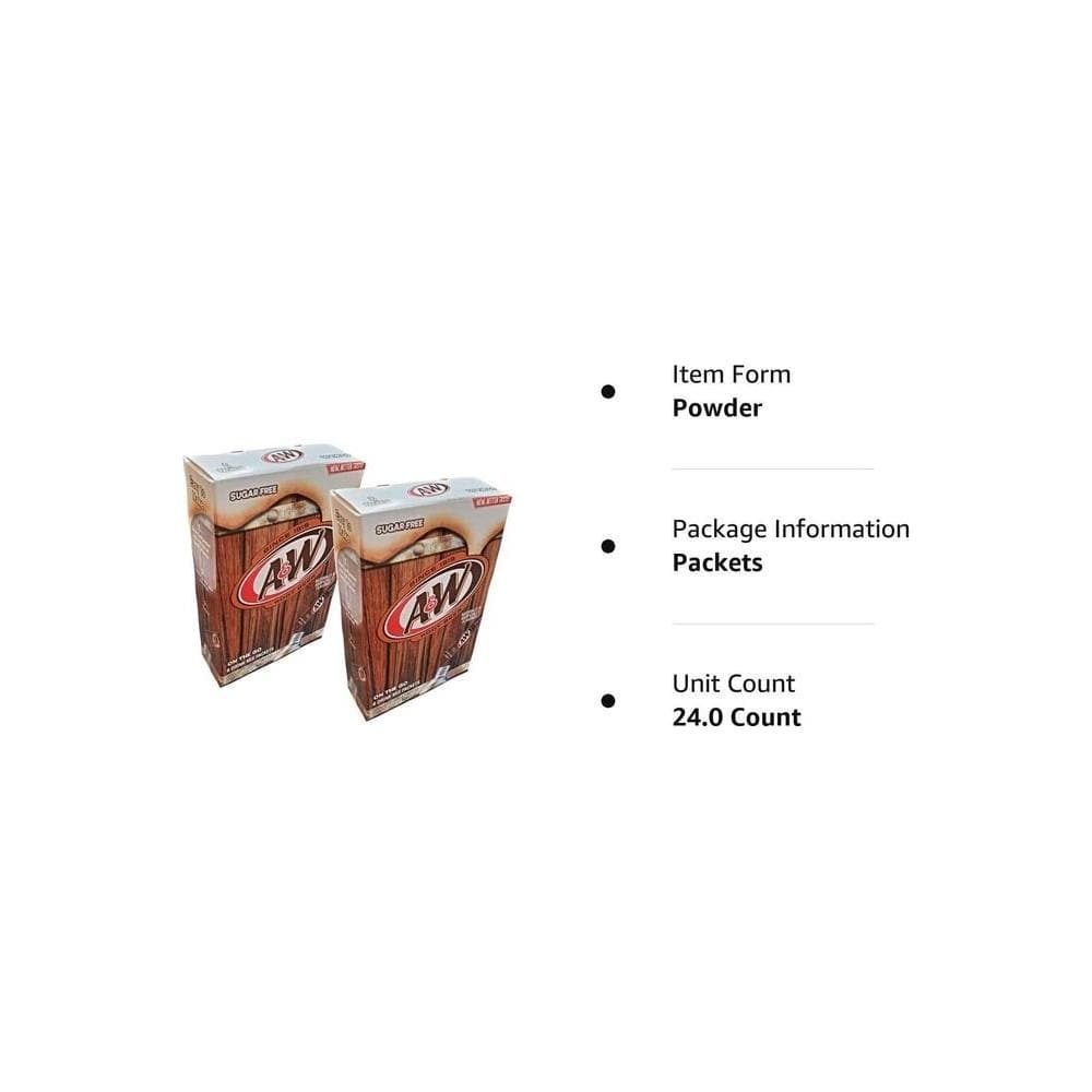 A&W Root Beer Caffeine/Sugar Free Classic On - the - Go Drink Mix Packets - 2 Pk (12 ct) - Whlsome - Drinks & Beverages