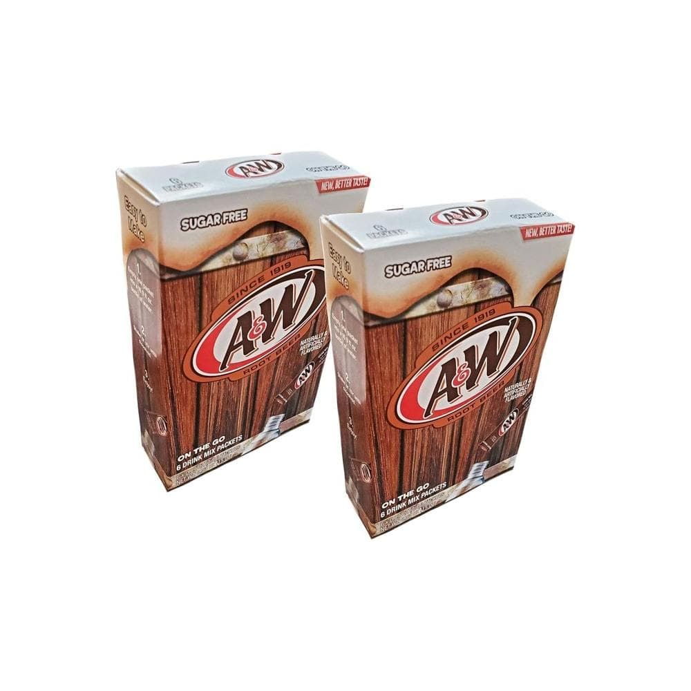 A&amp;W Root Beer Caffeine/Sugar Free Classic On - the - Go Drink Mix Packets - 2 Pk (12 ct) - Whlsome - Drinks &amp; Beverages