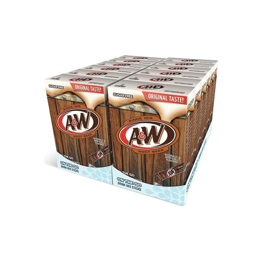 A&amp;W Root Beer Singles To Go! Drink Mix, 6 - 0.53 oz Packets (Pack of 12, Total of 72 Packets) - Whlsome - Drinks &amp; Beverages