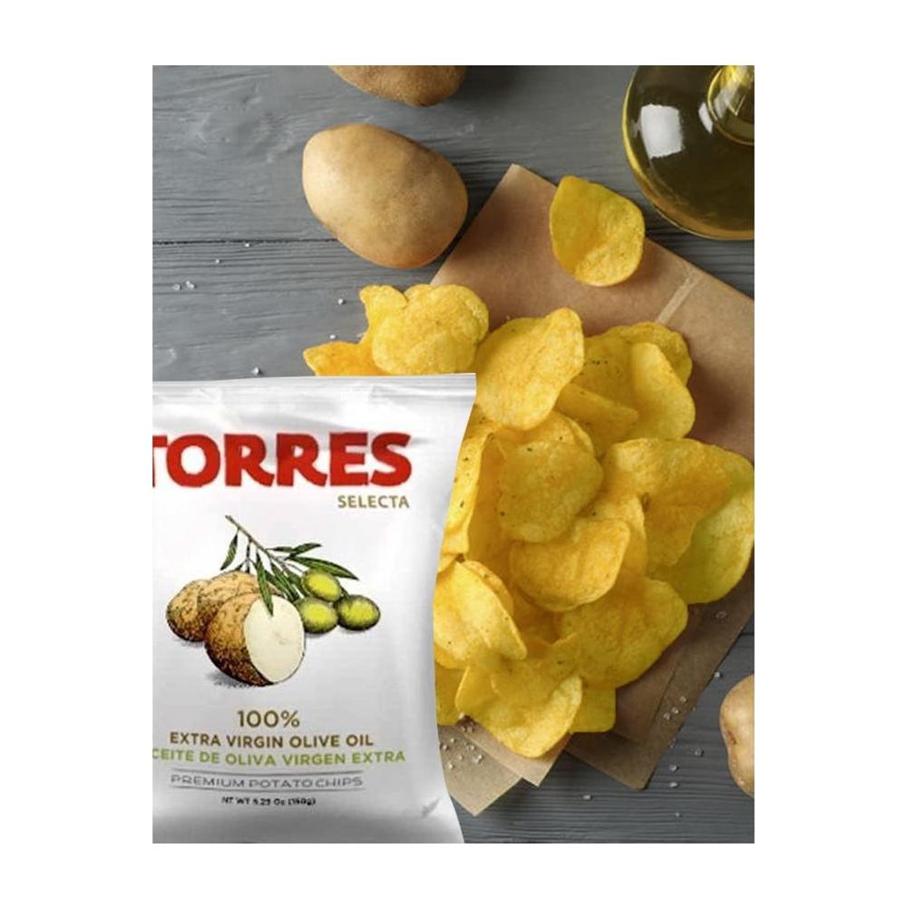 (Most Popular Flavors) Torres Spanish Potato Chips Patatas Fritas Variety Pack Made in Barcelona, Spain (8 Pack) - Whlsome - Snacks