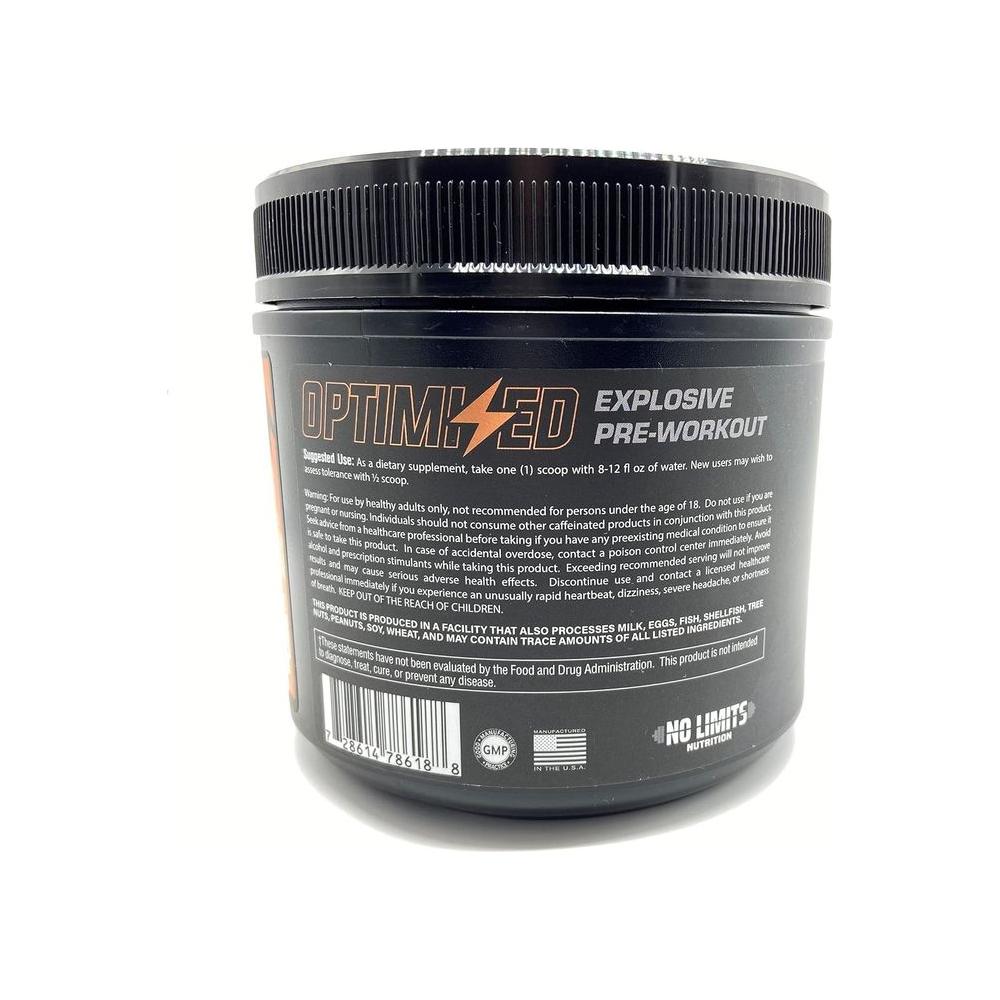 &quot;Optimized&quot; Blue Razz Pre - Workout Powder 30 Servings - Whlsome - Sports Nutrition