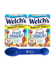 (Pack of 2) Welchs Reduced Sugar Mixed Fruit Snacks 0.8 oz Pouches (Miras Trademark 2 - in - 1 Measuring Spoon Included!) - Whlsome - Snacks