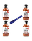 (Pack of 4) G Hughes Sugar Free Sweet Chili Sauce 18 oz | Gluten - Free | Fit Diabetic Lifestyles, Low Carb (Free Miras 2 - in - 1 Measuring Spoon Included!) - Whlsome - Sauces & Dips