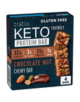 :ratio KETO Friendly Chewy Protein Bars, Chocolate Nut, Gluten Free Snack, 4 ct - Whlsome - Cereal