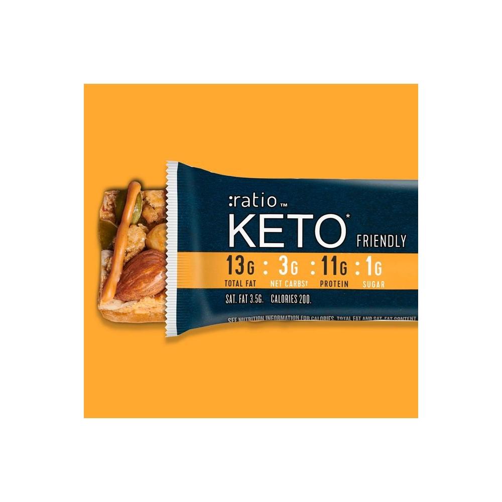 :ratio KETO Friendly Chewy Protein Bars, Peanut Butter Almond, Gluten Free Snack, 4 ct - Whlsome - Nuts & Seed Butter