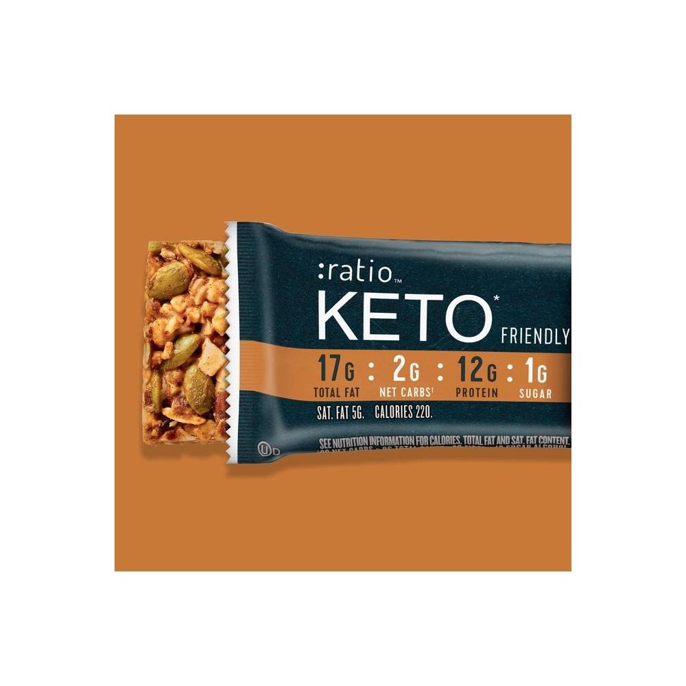 :ratio KETO Friendly Crunchy Bars, Toasted Almond, Gluten Free Snack, 4 ct - Whlsome - Snacks