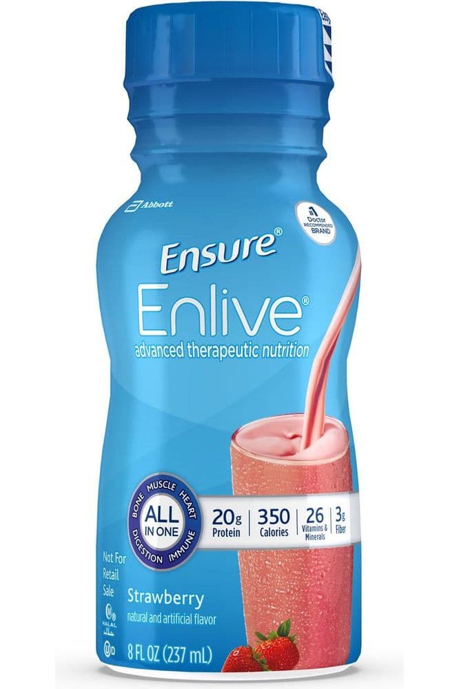 Ensure Enlive Advanced Therapeutic Nutrition Shake Strawberry  (Pack of 24)