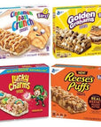 Cereal Bar Variety Pack- Lucky Charms, Cinnamon Toast Crunch, Reese's Puffs, Golden Graham Snack Bars (Variety Pack)