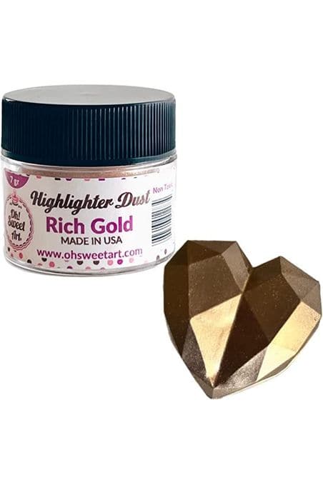 RICH GOLD HIGHLIGHTER DUST (7 grams each container), gold highlighter By Oh! Sweet Art