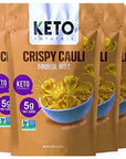 Cauliflower chips Keto bites low carb cauliflower thins (BBQ 4 Pack) healthy vegetable chips & crisps gluten free cauliflower bites snacks, ketogenic diet friendly, mediterranean, vegan