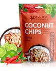 Premium Baked Toasted Natural Chili Lime Flavor Coconut Chips 3.5 Ounce Gluten Free Vegan Keto Friendly Non GMO Paleo Healthy Snacks No Sugar And Preservatives Added Crunchy Dried Crispy Bites Resealable Bag (1-Pack)