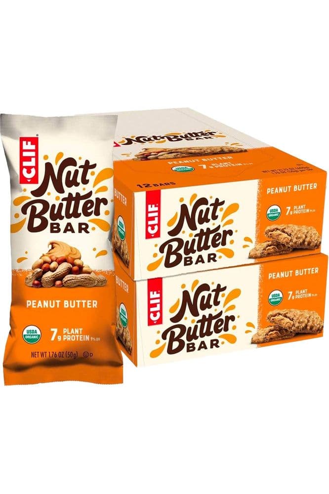 CLIF Nut Butter Bar - Organic Snack Bars - Peanut Butter  (24 Count)